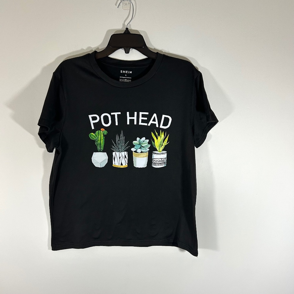 SHEIN “Pot Head” House Plant Graphic Tee – Size L
